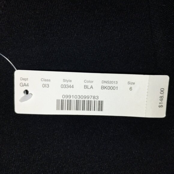 NWT J. Crew Black Zipper Ponte Mini Dress with Gold Zipper Hardware Dress Size 6 - Picture 2 of 10